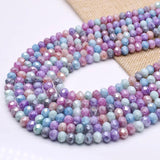 8mm Rondelle Glass Beads Faceted Spacer Loose Beads for DIY Necklace