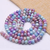 8mm Rondelle Glass Beads Faceted Spacer Loose Beads for DIY Necklace