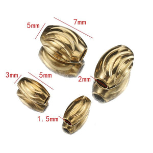 20pcs Stainless Steel Wave Spacer Beads for Bracelets Necklace Jewelry Making