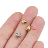 20pcs Stainless Steel Wave Spacer Beads for Bracelets Necklace Jewelry Making