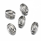 20pcs Stainless Steel Wave Spacer Beads for Bracelets Necklace Jewelry Making