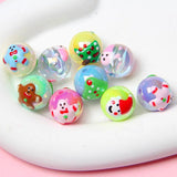 Hand-painted 16mm Snowman Spacer Bead for DIY Bracelet