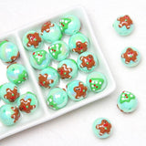 Hand-painted 16mm Snowman Spacer Bead for DIY Bracelet