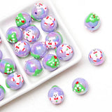 Hand-painted 16mm Snowman Spacer Bead for DIY Bracelet