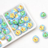 Hand-painted 16mm Snowman Spacer Bead for DIY Bracelet