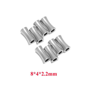 10Pcs Stainless Steel Tube Beads for DIY Jewelry Making