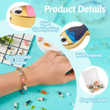 16Pcs Enamel Fish Beads Ocean Animal Charms DIY Jewelry Making