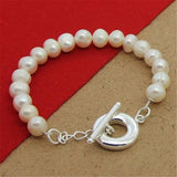 925 Silver Freshwater Pearl Bracelet for Woman