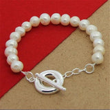 925 Silver Freshwater Pearl Bracelet for Woman