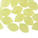 20Pcs Czech Glass Lemon Beads Fruit Yellow Glass Food Beads for Jewelry Making