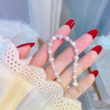 14K Gold-Plated Pearl Beaded Bracelet Minimalist Bright Women Accessories