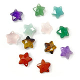 14MM Natural Stone Crystal Five-pointed Star Charms for Diy Jewelry Making