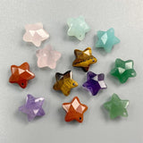 14MM Natural Stone Crystal Five-pointed Star Charms for Diy Jewelry Making