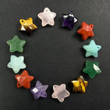 14MM Natural Stone Crystal Five-pointed Star Charms for Diy Jewelry Making