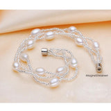 Natural Freshwater Pearl Magnetic Bracelet for Women