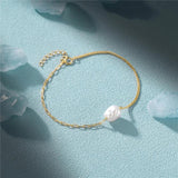 Irregular Pearl Bracelet S925 Sterling Silver Personality Women Gift