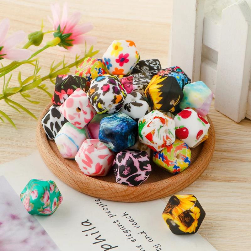 Hexagon Silicone Beads For DIY Jewelry Making