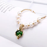 Fox Animal Crystal Pearl Charm Bracelet for Women