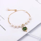 Fox Animal Crystal Pearl Charm Bracelet for Women