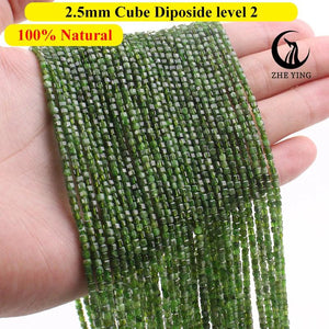 100% Natural Diopside Beads Faceted Gemstone Loose Beads for Jewelry Making