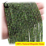100% Natural Diopside Beads Faceted Gemstone Loose Beads for Jewelry Making