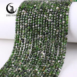 100% Natural Diopside Beads Faceted Gemstone Loose Beads for Jewelry Making