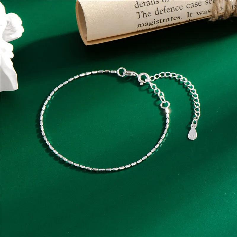 925 Silver Sparkling Bracelet Pearl Bracelet Birthday Gift