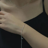 925 Silver Sparkling Bracelet Pearl Bracelet Birthday Gift