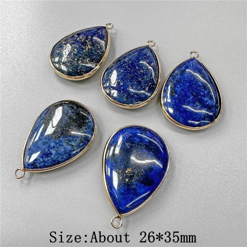26x35mm Amethysts Rose Quartzs Drop Pendant Charms for DIY Necklace Earrings