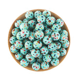 Christmas Silicone Beads 15mm Round Beads For DIY Jewelry