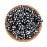 Printed Silicone Beads 15mm Round Leopard for DIY Jewelry Making