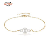 925 Sterling Silver Adjustable Pearls Bracelet for Women
