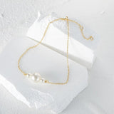 925 Sterling Silver Adjustable Pearls Bracelet for Women