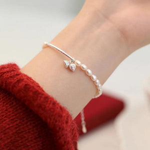 925 Silver Pearl Chain Bracelet for Women Fine Jewelry