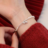 925 Silver Pearl Chain Bracelet for Women Fine Jewelry