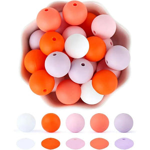 40Pcs Silicone Beads Teething Beads Set for DIY Baby Teether Toys