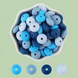 40Pcs 12mm Lentil Silicone Beads Jewelry Making Teething DIY Necklace Bracelets