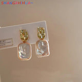 Natural Freshwater Pearl Pendant Earrings for Women's