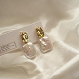 Natural Freshwater Pearl Pendant Earrings for Women's