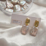 Natural Freshwater Pearl Pendant Earrings for Women's