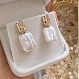 Natural Freshwater Pearl Pendant Earrings for Women's