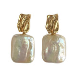 Natural Freshwater Pearl Pendant Earrings for Women's