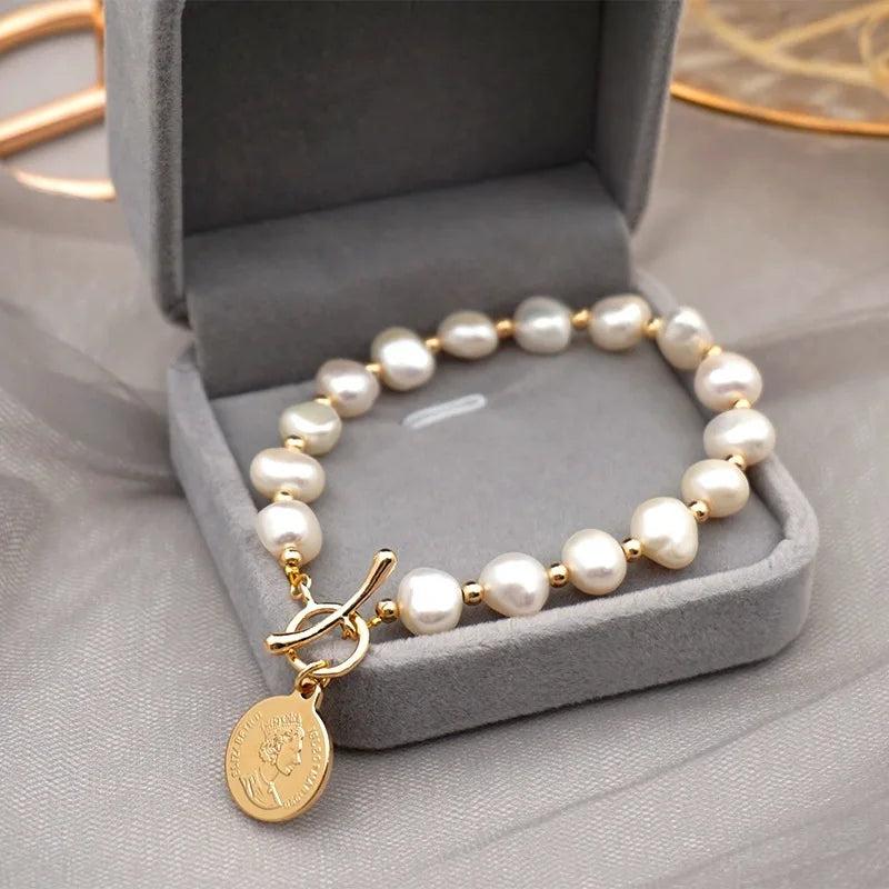 Arrival Pearl 14K Charm Bracelet No Fade