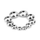 Stainless Steel Abacus Beads Jewelry Making Stopper Spacer Crimp End Beads
