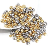 Stainless Steel Abacus Beads Jewelry Making Stopper Spacer Crimp End Beads