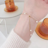 Square Green Zircon Crystal Bracelet Freshwater Pearl Women Bracelet
