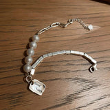 S925 Sweet LUCK Pearl Bracelet for Women Handicraft Jewelry