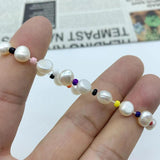 Freshwater Pearl Elastic Charm Bracelet