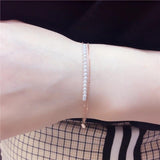 14K Rose Gold Plated Purple Pearl Bracelet for Women