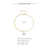 925 Silver Baroque Pearl Chain Bracelets Women Kpop Couple Jewelry